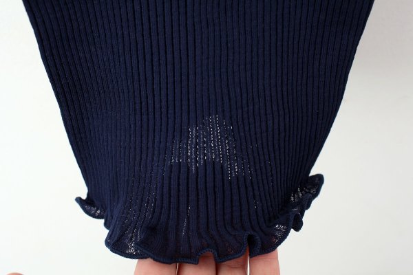 画像7: TOP C/PIZZETTO FILO DI SCOZIA PLISSE 2004（BLEU）