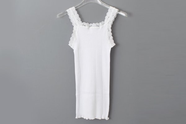 画像3: SPALLINO PLISSE C/GIRI IN PIZZO 602（BIANCO）