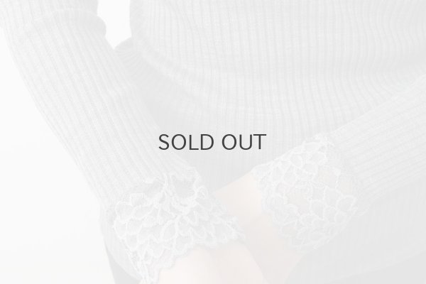 画像14: ML LUPETTO PLISSE' C/COLLO E POLSI PIZZO 304 (NERO)