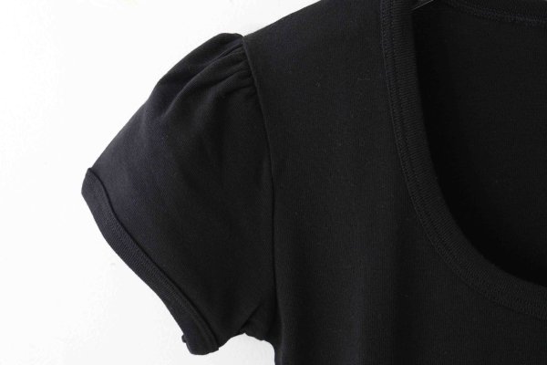 画像4: SALE30%OFF!! Uネックパフスリーブカットソー 049-09(NOIR)