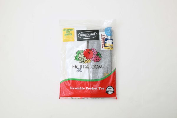 画像9: SALE30%OFF!! 2P FRUIT OF THE LOOM / FAVORITE POCKET TEE (WH/GY）