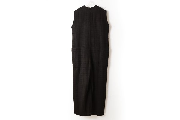 画像2: V Neck Jumpsuit_Shadow Check (BKCK)