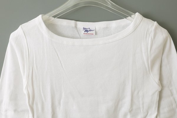 画像4: Panel-rib Boatneck L/S Tee 820C (WH)