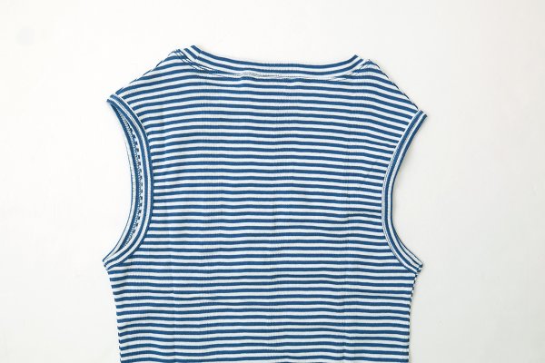 画像5: Panel-rib tanktop 848C (WHT-BU)