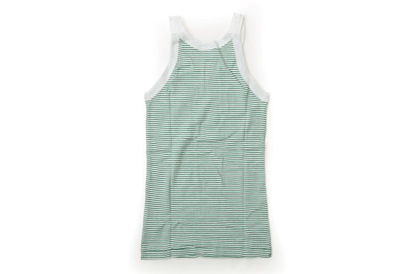 画像2: Panel-rib Athletic tank 831C (WHT-GR)