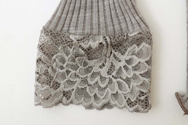 画像5: ML LUPETTO PLISSE' C/COLLO E POLSI PIZZO 304 (NOCE)