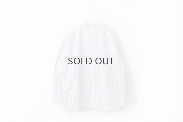 画像1: 別注!! BANDCOLLAR SHIRT LONDON STRIPE (DBL)