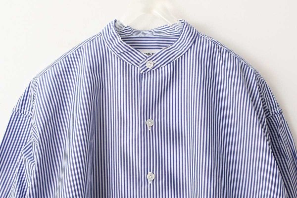 画像3: 別注!! BANDCOLLAR SHIRT LONDON STRIPE (DBL)