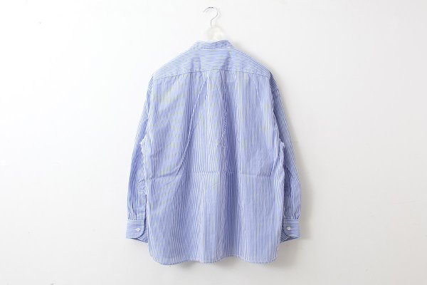 画像2: 別注!! BANDCOLLAR SHIRT LONDON STRIPE (BBL)