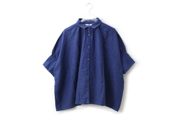 画像1: Half Sleeve Gather Shirts (SB)