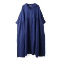 Open Collar Gathered Dress (SB)