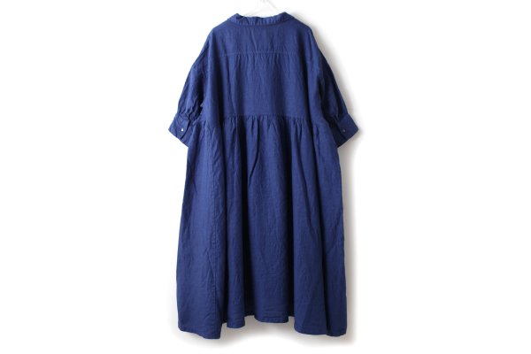 画像2: Open Collar Gathered Dress (SB)