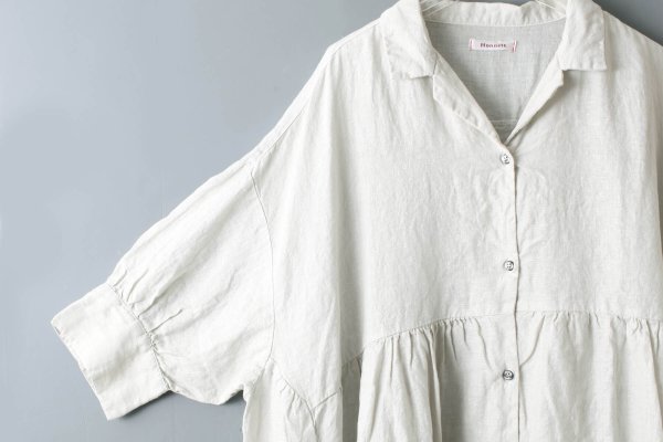 画像5: Open Collar Gathered Dress (SC)