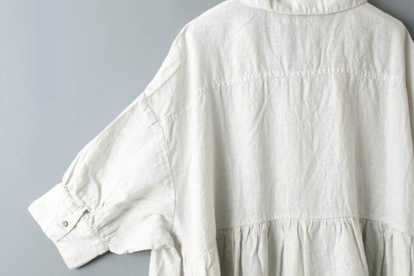 画像10: Open Collar Gathered Dress (SC)