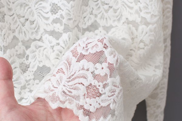 画像6: RWDania Lace LS Boatneck Lace T-shirt 101259 (IV)