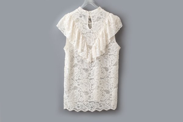 画像2: RWDania Lace LS Ruffle Lace Top 101261 (IV)