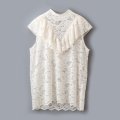 RWDania Lace LS Ruffle Lace Top 101261 (IV)