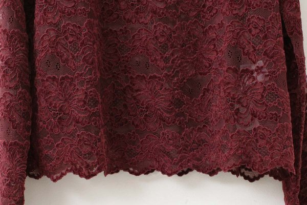 画像4: RWDania Lace LS Boatneck Lace T-shirt 101259 (TP)