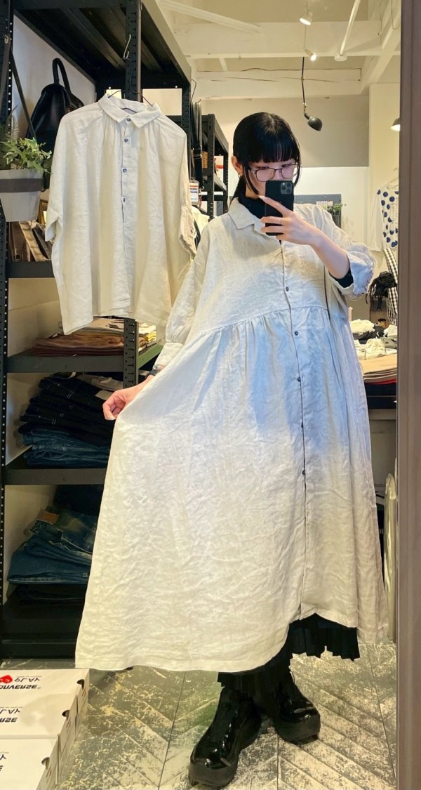 画像14: Open Collar Gathered Dress (SC)
