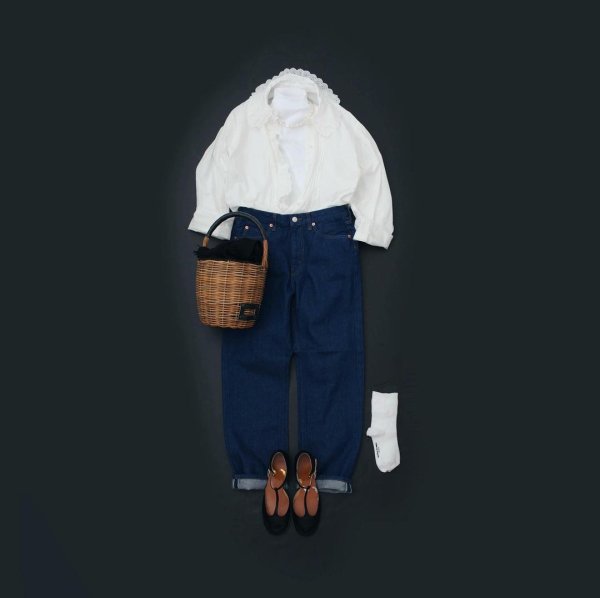 画像14: バケツMバスケットリネンかぶせ (BK)