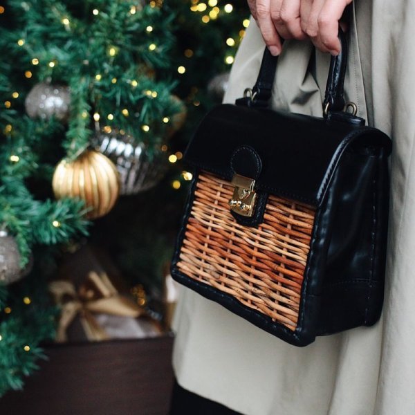 画像18: カーフ・ハンドバッグ S (BK)