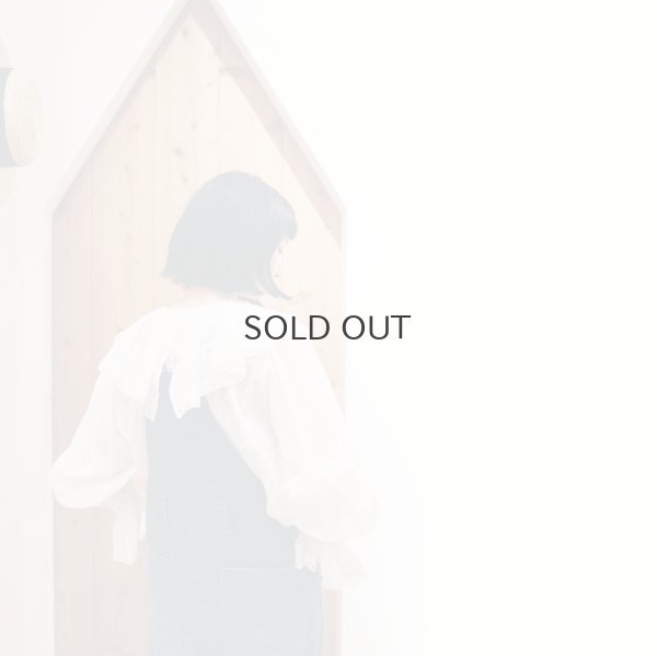 画像22: 80ボイル レースピンタックラッフルケープ衿ブラウス (WH)