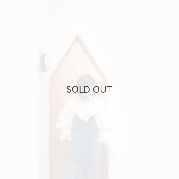 画像21: 80ボイル レースピンタックラッフルケープ衿ブラウス (WH)