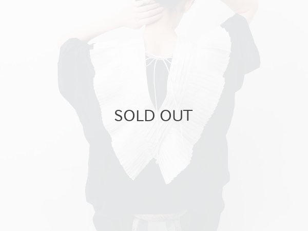 画像9: Khadi Silk Tuck Ruffle Collar (WH)