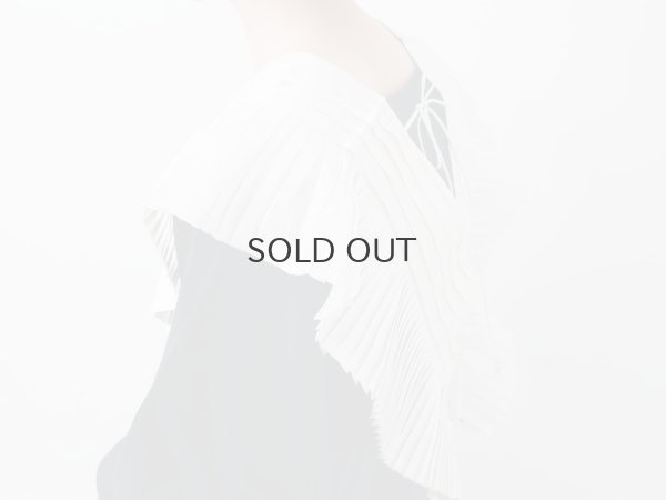 画像10: Khadi Silk Tuck Ruffle Collar (WH)