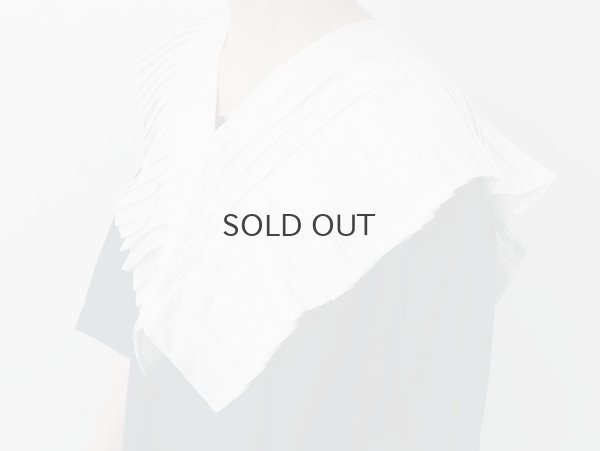 画像11: Khadi Silk Tuck Ruffle Collar (WH)