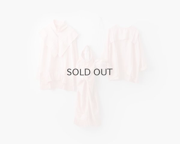 画像13: Khadi Silk Tuck Ruffle Collar (WH)