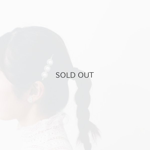 画像10: pearl×crystal hair pin (30739)