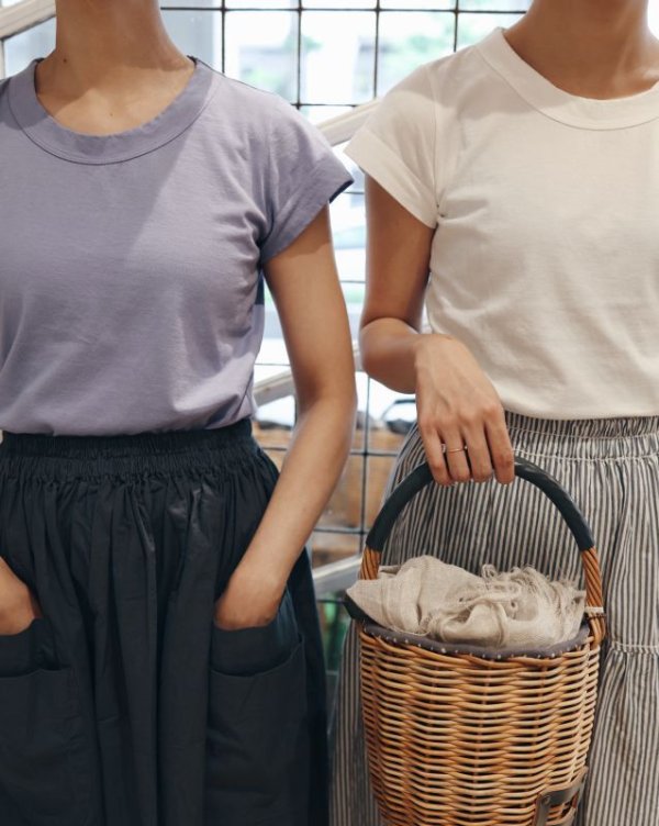 画像18: 30/-天竺 フレンチスリーブTシャツ (6906:NV)