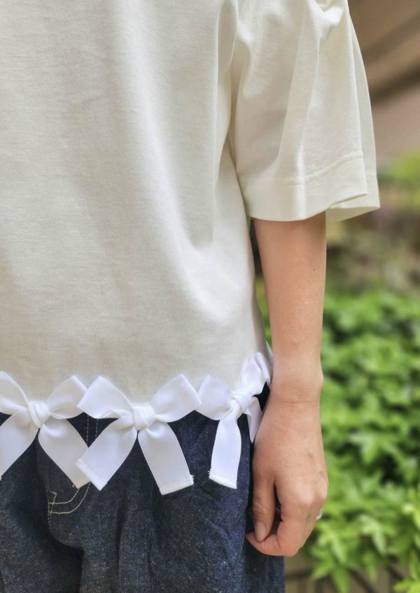 画像15: SALE50%OFF!! 裾リボンカットソー (WH)