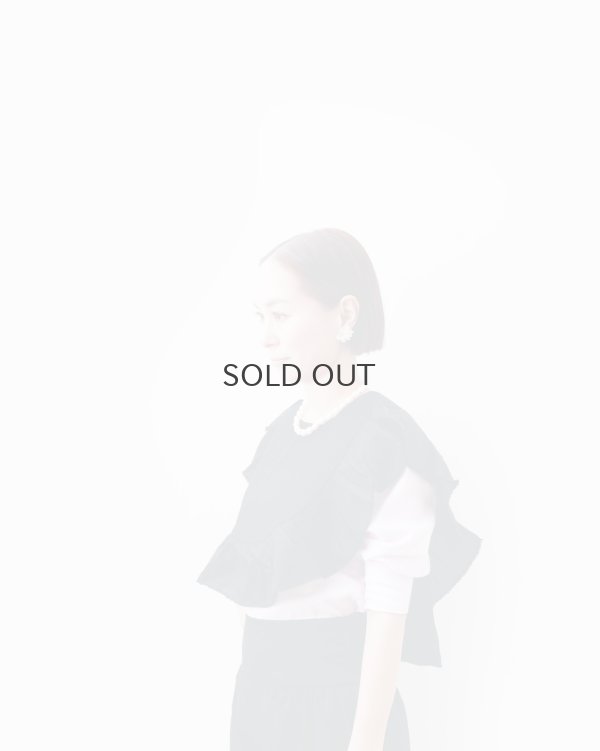 画像14: 別注!! Silk Pin Tuck RuffleCollar (BK)