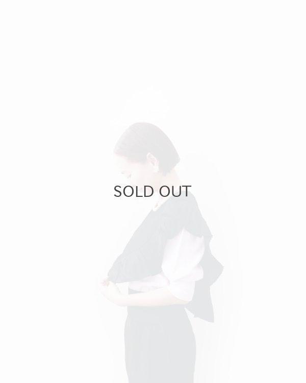 画像13: 別注!! Silk Pin Tuck RuffleCollar (BK)