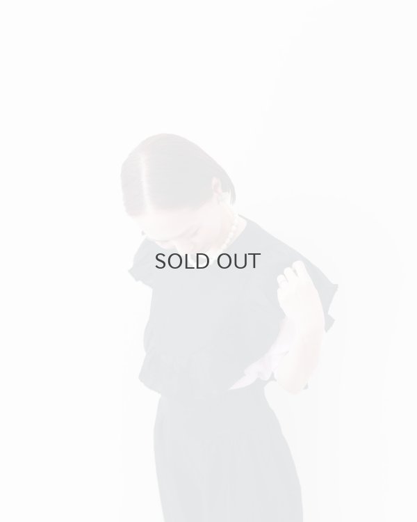 画像12: 別注!! Silk Pin Tuck RuffleCollar (BK)