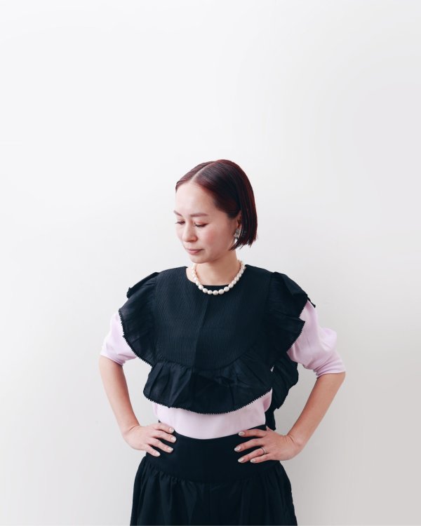 画像15: 別注!! Cotton Silk PinTuck RuffleCollar (WH)