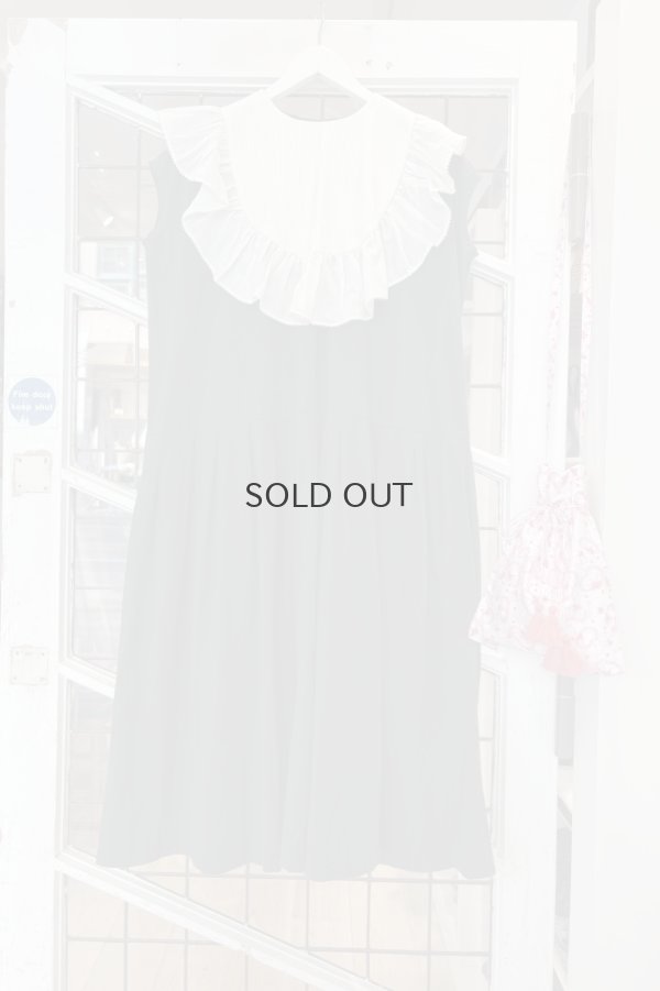 画像17: 別注!! Silk Pin Tuck RuffleCollar (BK)