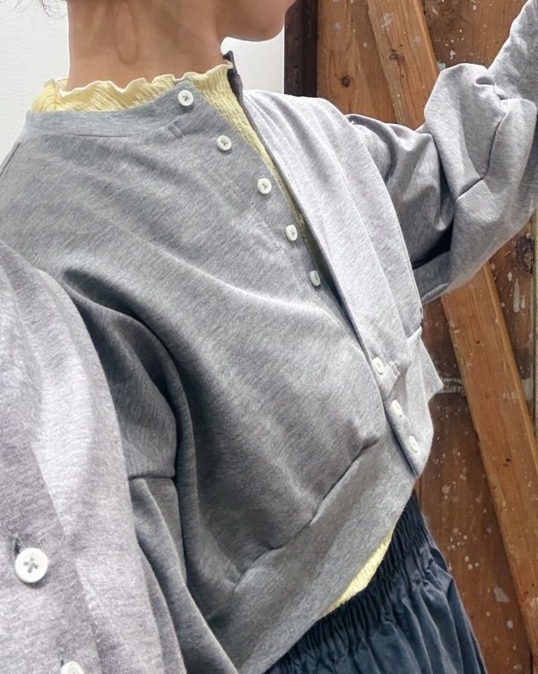 画像12: SALE20%OFF!!  オーガニックブルーゼ メロー配色半袖プルオーバー (YW)