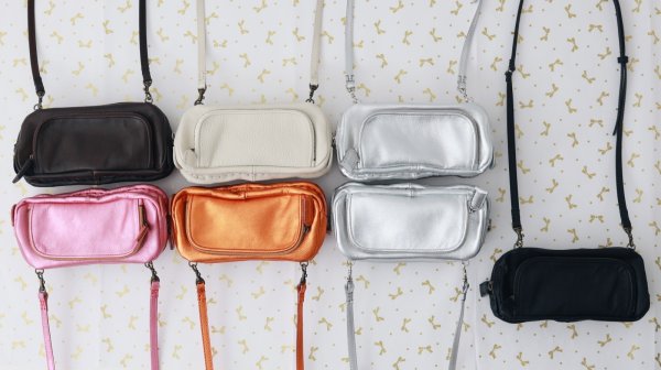 画像20: 別注!! メタリックレザー リボンポシェット (OR）