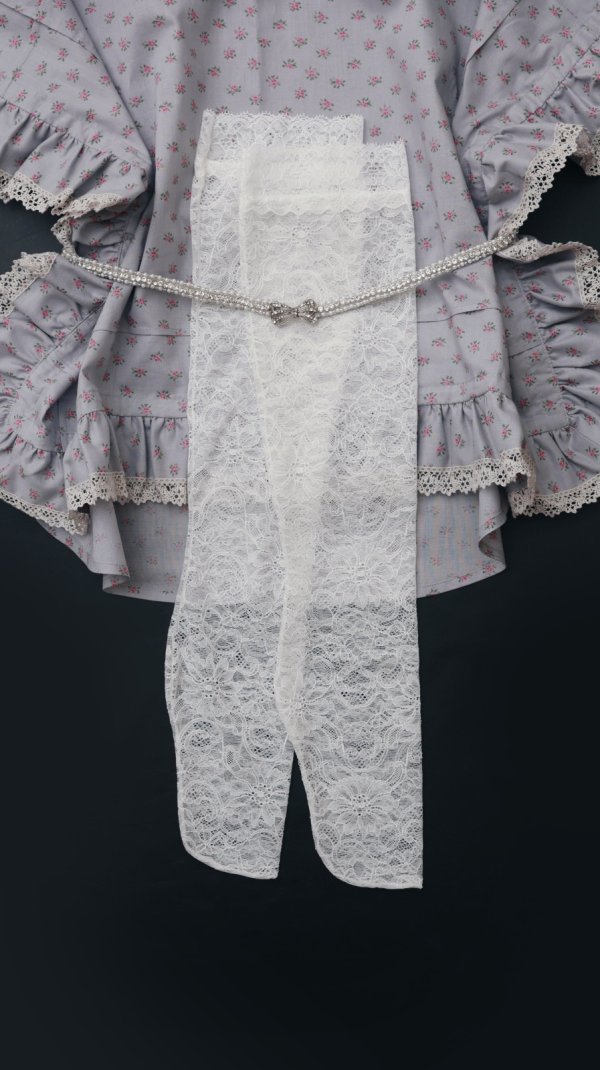 画像9: stretch lace socks (WH)