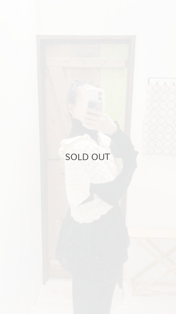 画像8: shop別注!! Hand Knit Hand Crochet Ruffle Gilet (IV)