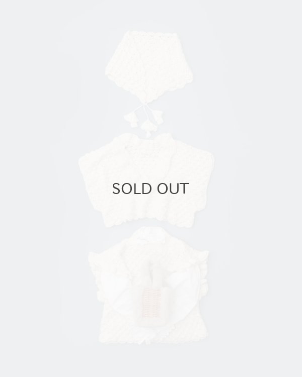 画像10: shop別注!! Hand Knit Hand Crochet Ruffle Gilet (IV)