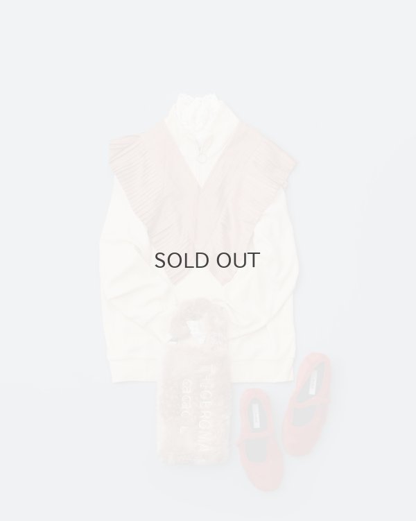 画像9: Khadi Silk Tuck Ruffle Collar (C.BR)