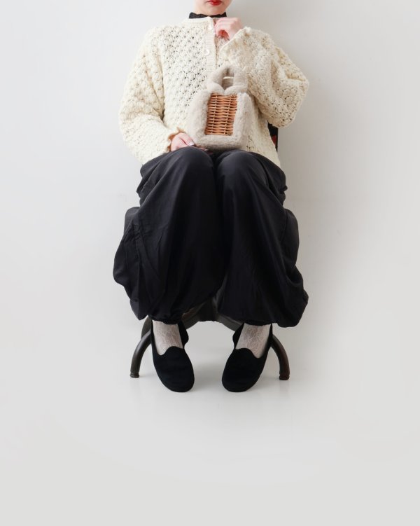 画像15: Khadi Silk Tuck Gather Balloon Pants (BK)