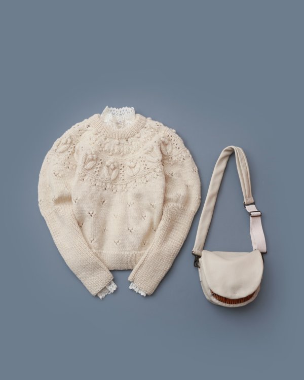 画像9: ネパールギルボックス 求心もよう編みプルオーバー (IV)