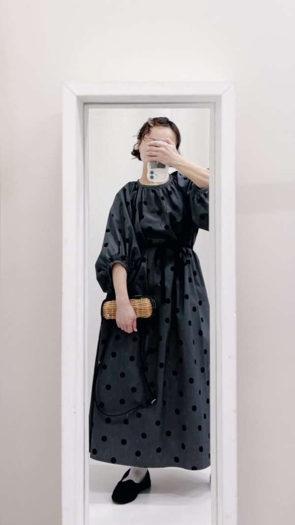 画像14: 3 ET DEMI original dot ギャザーワンピース