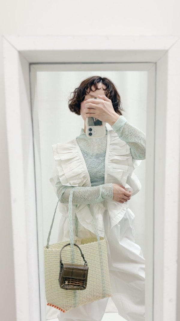 画像9: stretch lace top (LGR)