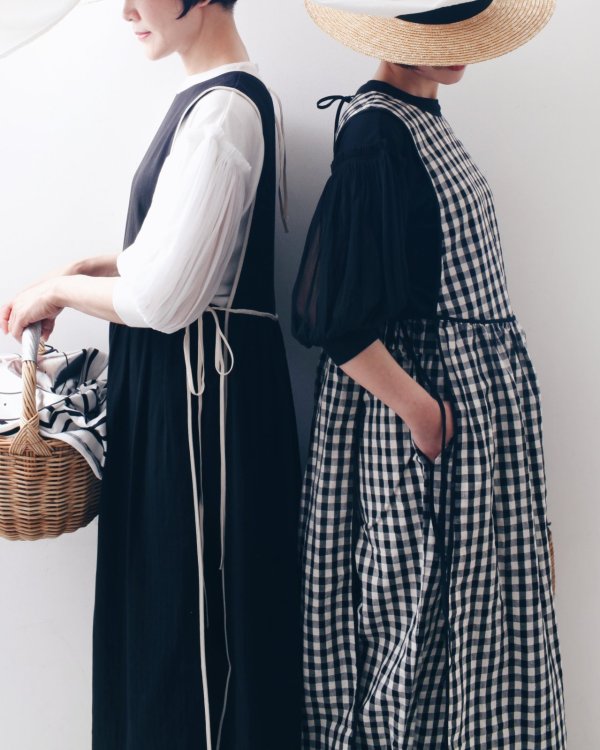 画像20: 大森伃佑子×3 ET DEMI エプロンワンピース (BK)